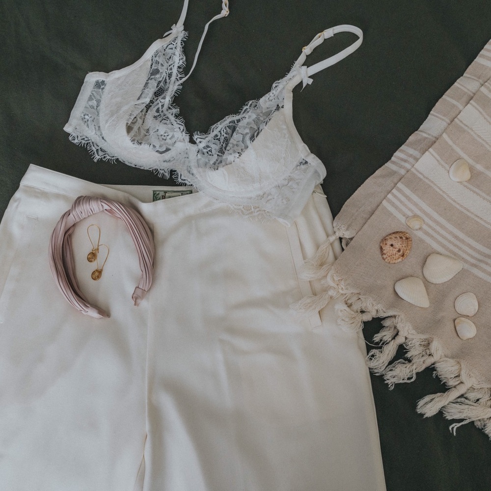 Silk Vintage Tommy Bahama Cream Pants